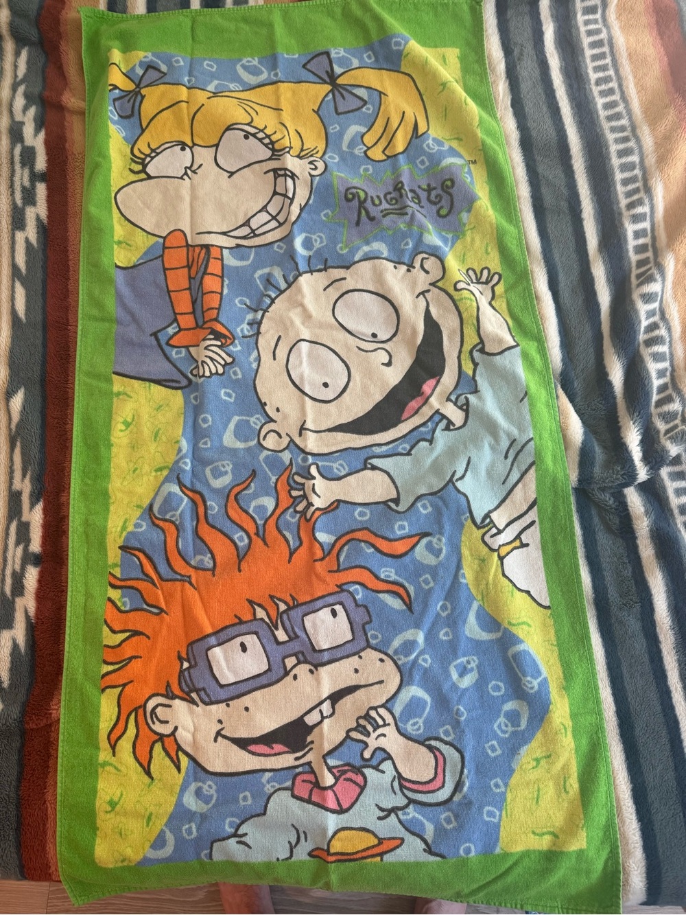 Nickelodeon Rugrats Kids Swim towel - Green, Blue, Orange, Purple